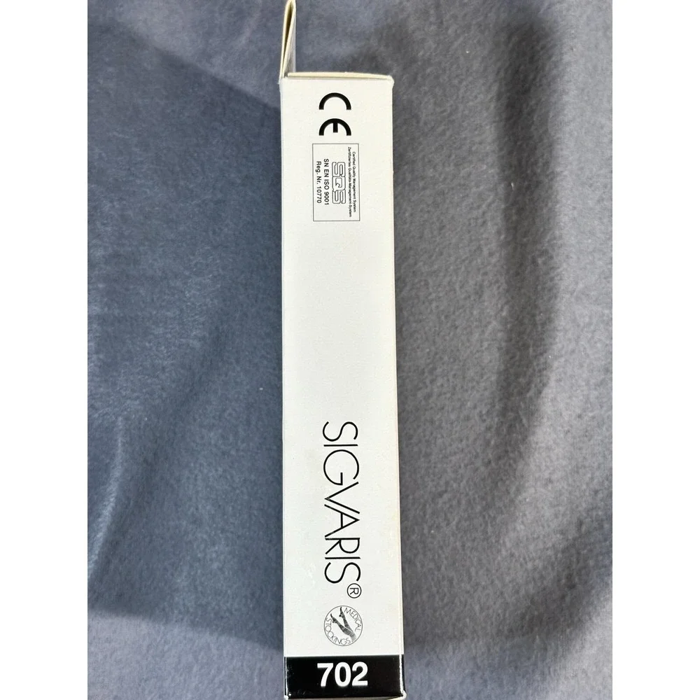 VTG SIGVARIS 702 Compression Stockings SM‎ 44 Avg Long Closed Toe Grip Top Ascot